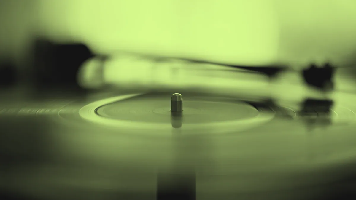 A spinning record.