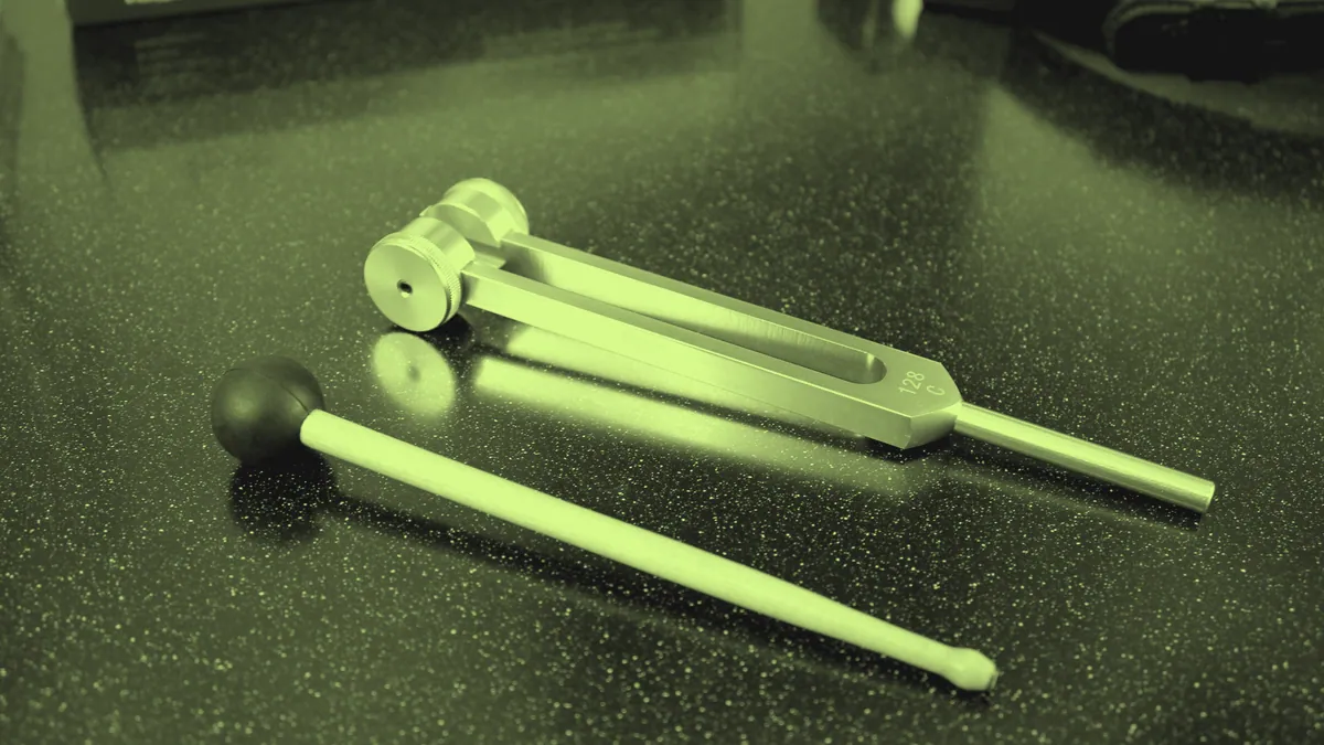 A tuning fork.