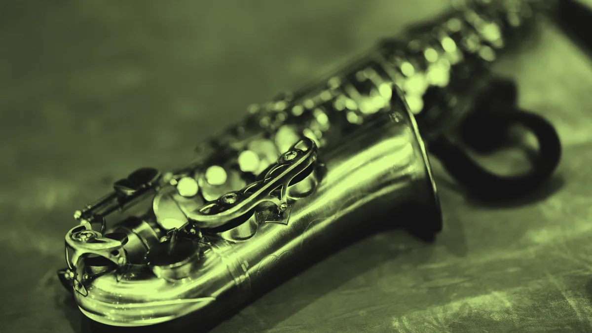 A saxophone, one of the core voices of jazz.