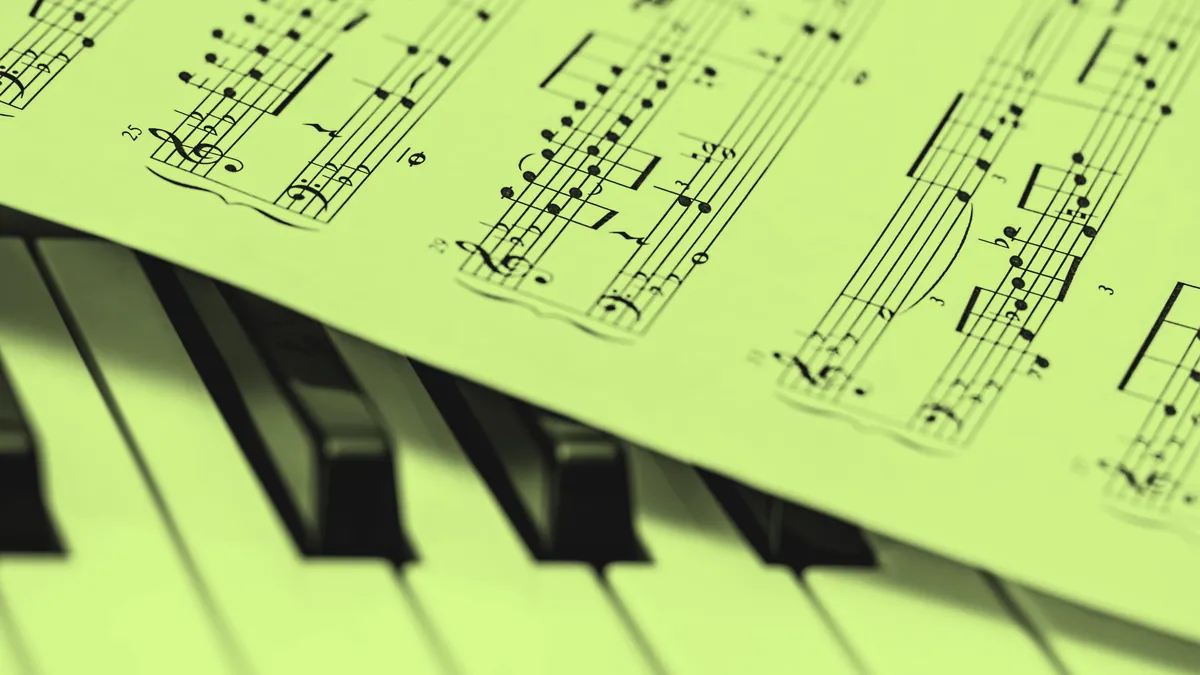 Printed sheet music.