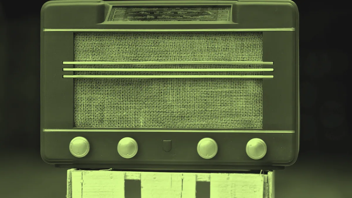 A radio, where hooks catch listeners.