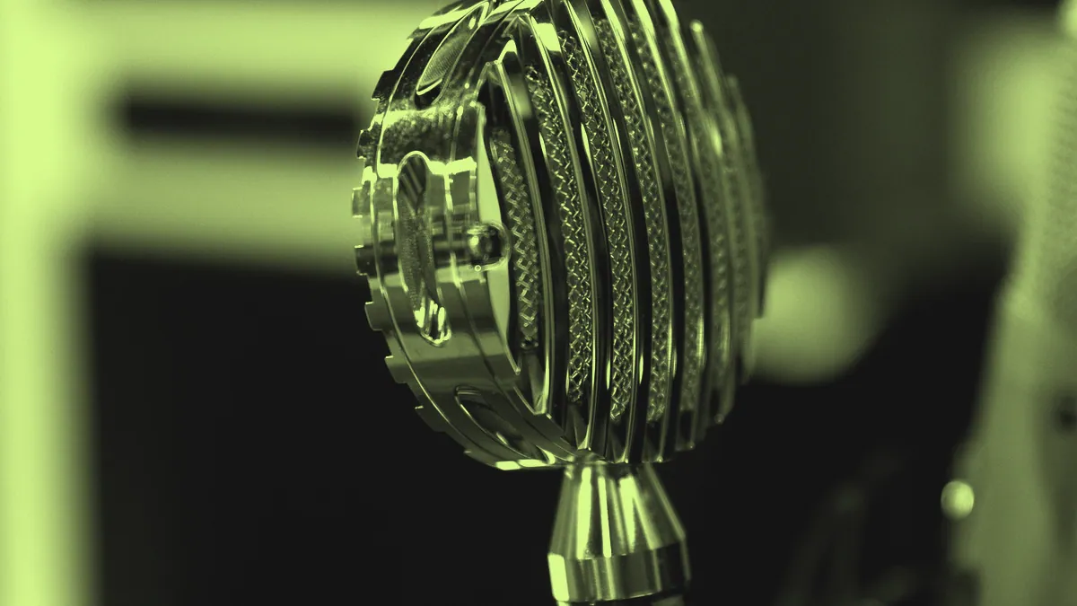 A studio microphone, the instrument at the centre of R&B.