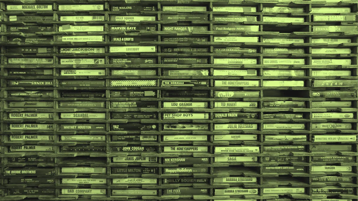 A collection of cassette tapes, the music of memory.